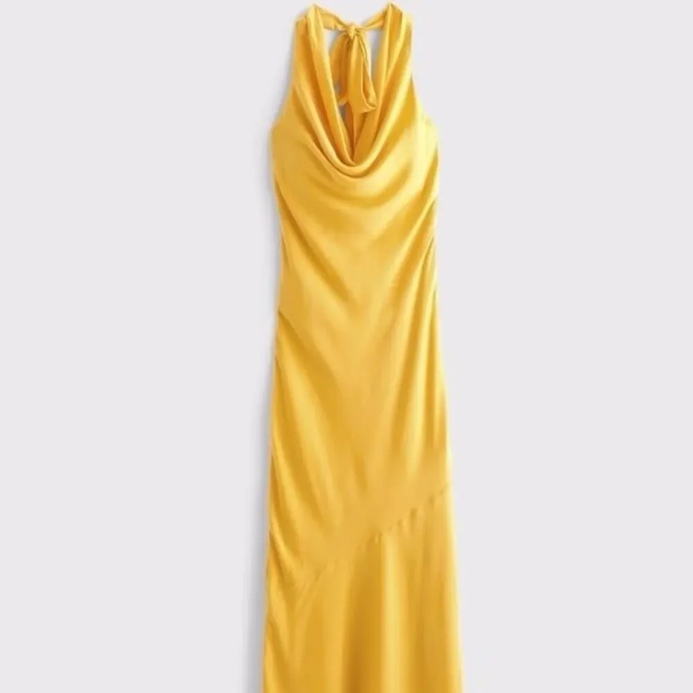 NWT Abercrombie & Fitch Cowl Halter Maxi Dress